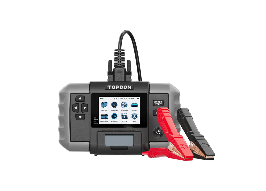 TOPDON US New BT600 Plus Professional-Grade Battery Tester Offers Built-In Battery for Hours of Mobile, Standalone Operation