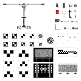 Phoenix Mobile ADAS Basic Package containing mobile measurement tower, cameras, calibration targets, and accessories for vehi