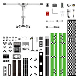 Phoenix Mobile ADAS Deluxe Package containing overhead measurement gantry, calibration targets, scales, and reference pattern