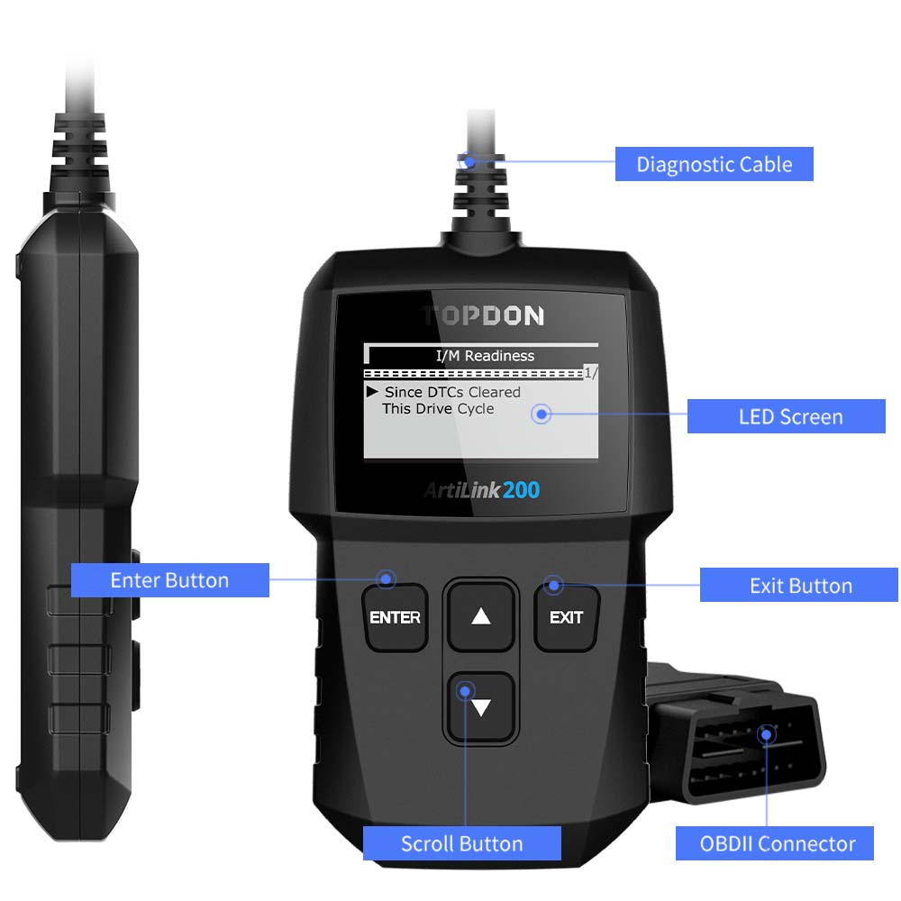 TOPDON - Artilink 200 - OBDII Car Computer System Diagnostic Scan Tool -  16V – UHS Hardware