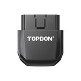 Front view of the TOPDON AFM/DFM Disabler OBD2 module for GM V6 and V8 vehicles with Active Fuel Management and Dynamic Fuel Management systems