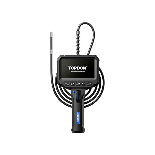 TOPDON VIS002 automotive borescope with 4.3-inch IPS display and articulating probe