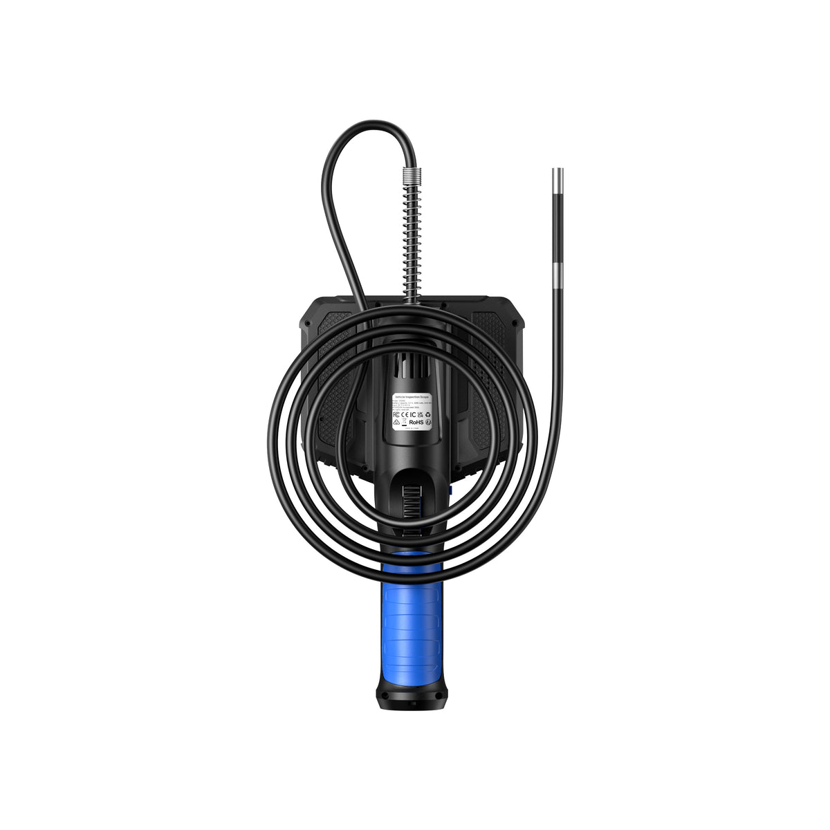 TOPDON VIS002 borescope rear view with coiled 1-meter inspection probe