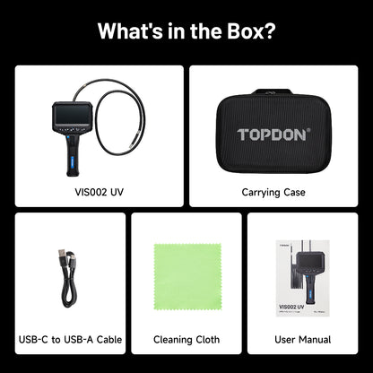 TOPDON VIS002UV professional UV borescope kit with carrying case