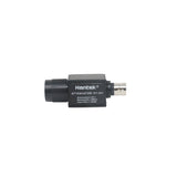 Hantek HT-201 20:1 attenuator with BNC connectors and adjustable knob on left side.