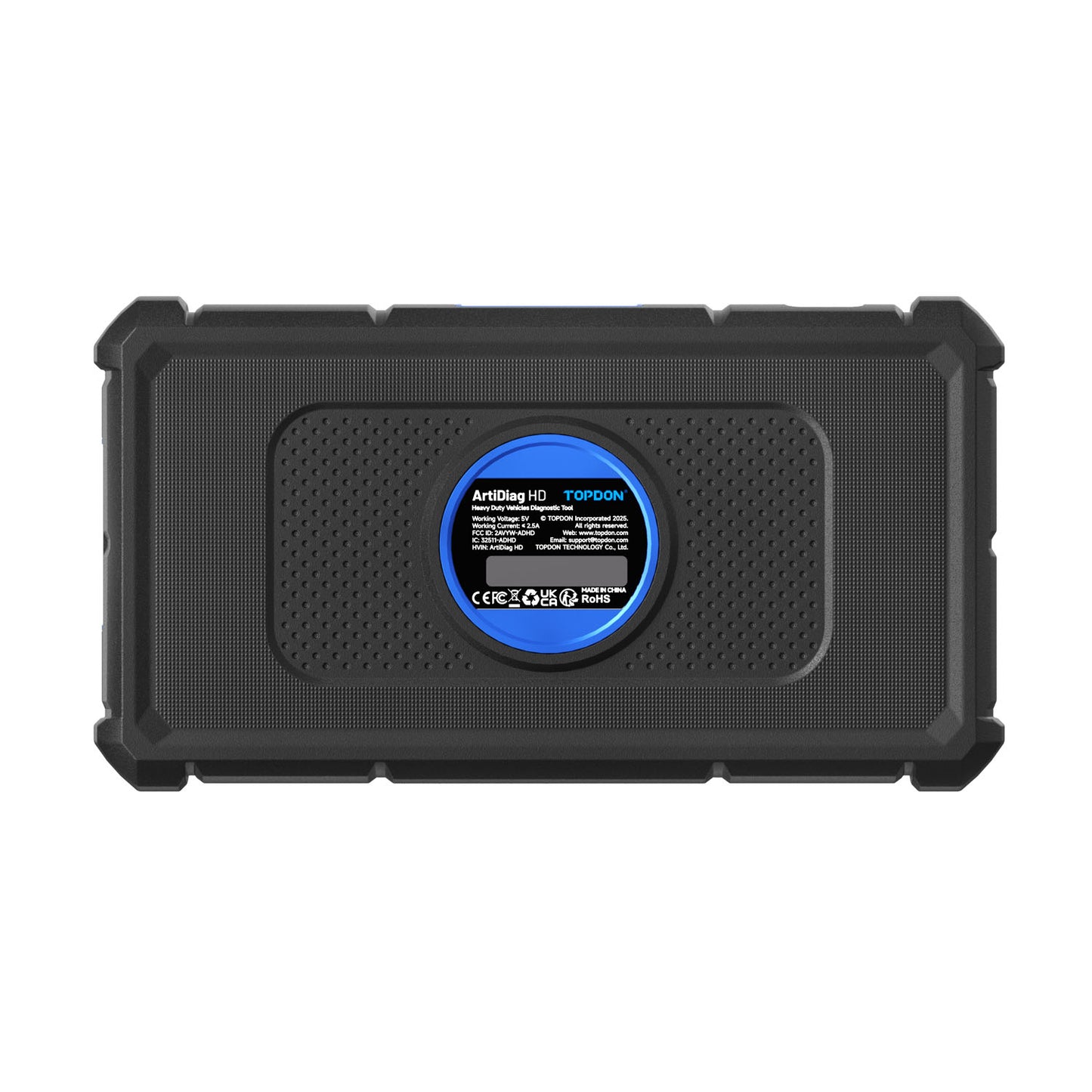 TOPDON ArtiDiag HD heavy-duty vehicle diagnostic scanner back panel
