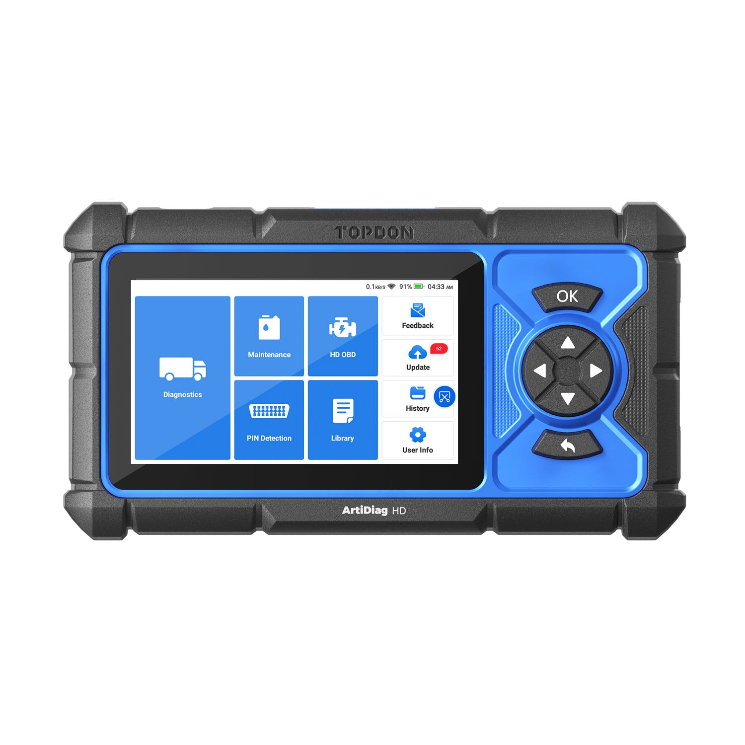 TOPDON ArtiDiag HD heavy-duty diagnostic scanner front view