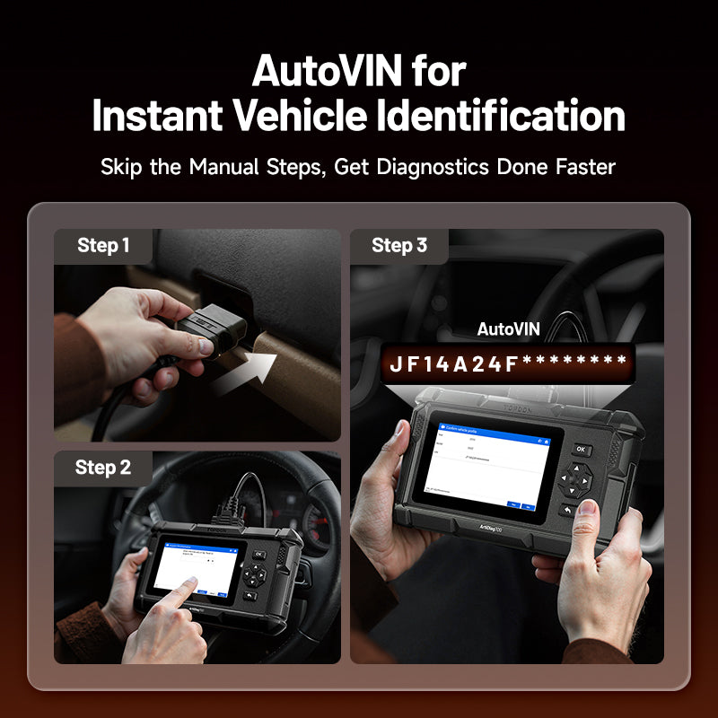 TOPDON ArtiDiag700 AutoVIN feature automatically identifying a vehicle through the diagnostic port for faster vehicle selection and scanning