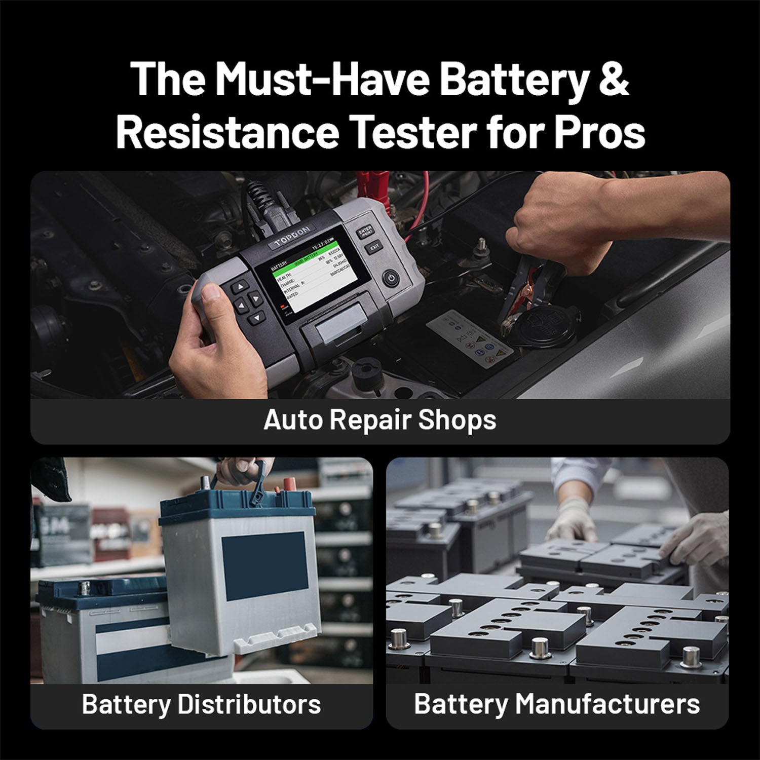 TOPDON BT600 Plus Battery Tester – 6V/12V/24V Analyzer with