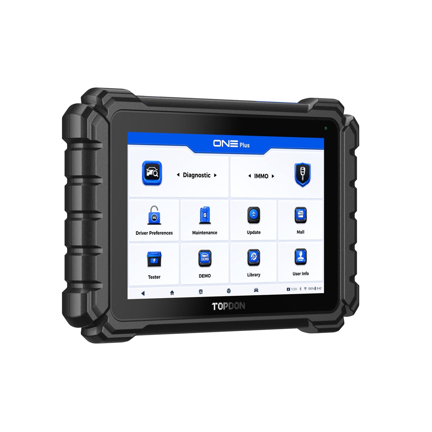 Front perspective view of TOPDON ONE Plus professional automotive diagnostic tablet
