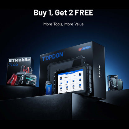 TOPDON ONE Plus diagnostic package bundled with BTMobile ProS battery tester and TopScan Master scan tool
