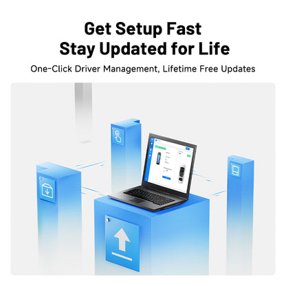 TOPDON RLink X7 diagnostic device with one-click driver management and lifetime free updates