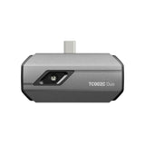 Front view showing TOPDON TC002C Duo thermal camera lens and label