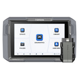 TOPDON UltraDiag Moto showing main diagnostic menu on touchscreen interface