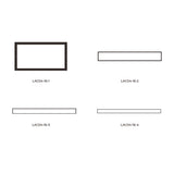 Four rectangular components labeled LAC04-16-1 through LAC04-16-4, including one larger frame and three smaller trim pieces.