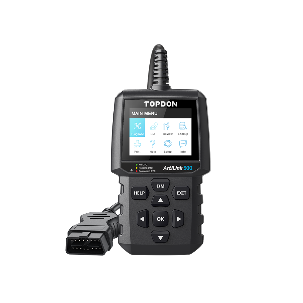 OBD2 Scanner TOPDON AL500 Code Reader, Car Check Engine Light CAN  Diagnostic Tool with 10 OBD2 Functions, Turn Off MIL, O2 Sensor Test, Mode  6, EVAP
