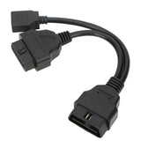 Black diagnostic cable with multiple connectors for BMW F-Chassis vehicles.