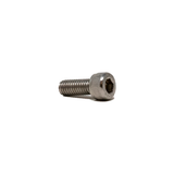 Stainless steel hexagon socket head cap screw with threaded shaft and recessed hex socket on head.