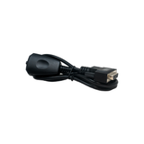Black T-Ninja programming cable with rubber grip handle and DB25 connector end.