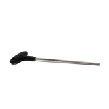T-shaped hexagon socket wrench with black grip handle and metal shaft.